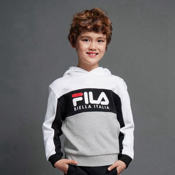 Fila Heritage Boy's Sweatshirts - White,NZ 453-70362